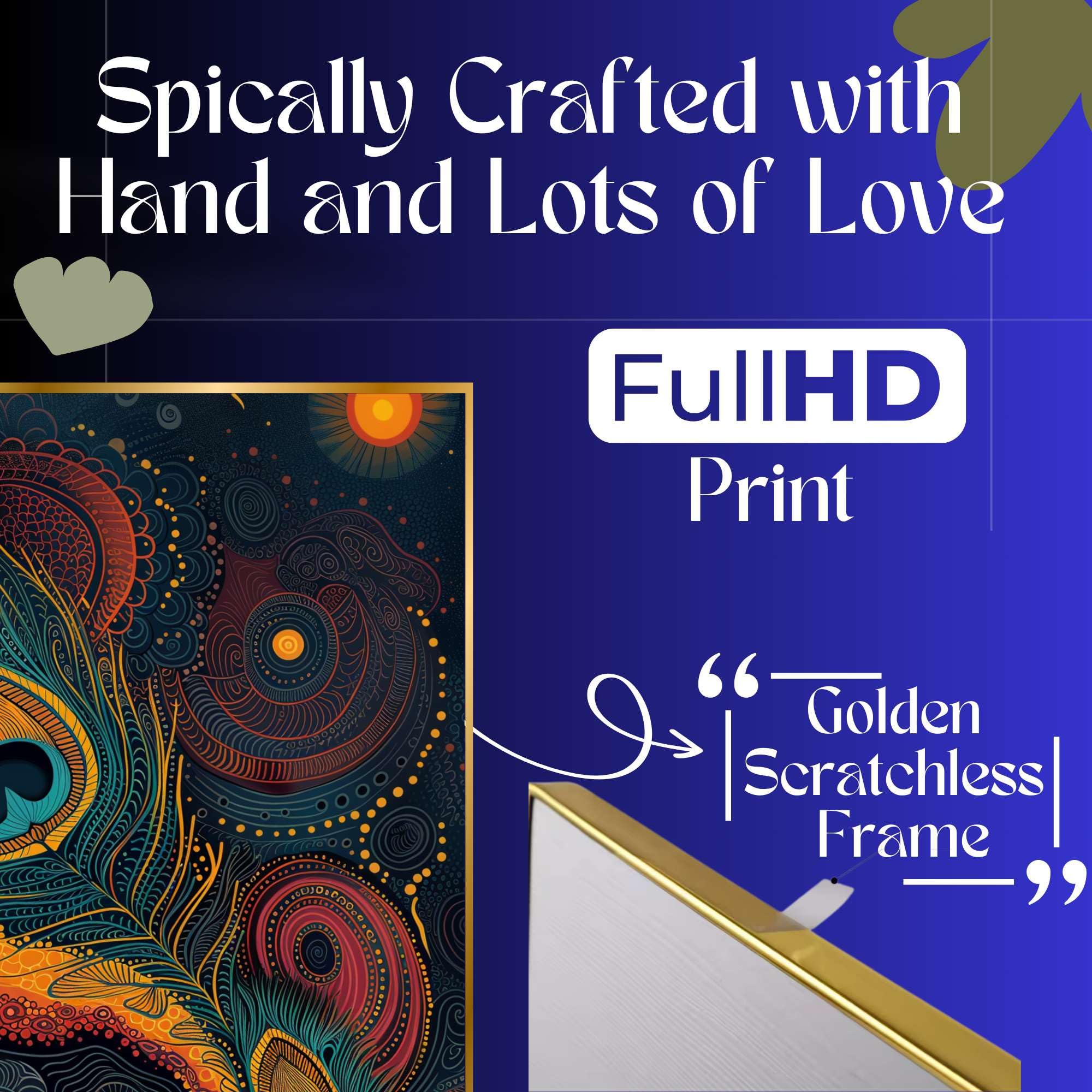 BLACKLUXE LIFESTYLE LTD Set of Three Wall Paintings for Wall Dacoration Golden Framed Wall Paintings for Living Room & Bedroom Wall Art for Home Decoration & Office Wall Décor - BLACKLUXECRAFTS