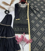 Georgette Sharara Suit with Mirror Work & Embroidered Dupatta | Party Wear Indian Ethnic Set (BLACKLUXE CRAFTS) - BLACKLUXECRAFTS