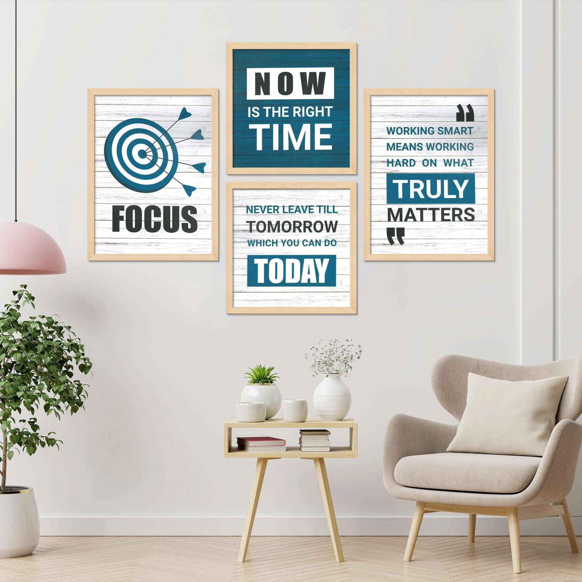 Inspirational Wall Art Set of 4 | Motivational Quote Framed Prints for Office, Home, and Bedroom Decor | Modern Positive Focus Artwork
( 36X24 Inches ) (BLACKLUXE CRAFTS) - BLACKLUXECRAFTS