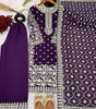 Women's Faux Georgette Embroidered Full Sleeve Straight Kurti with Pant & Dupatta Set (BLACKLUXE CRAFTS) - BLACKLUXECRAFTS