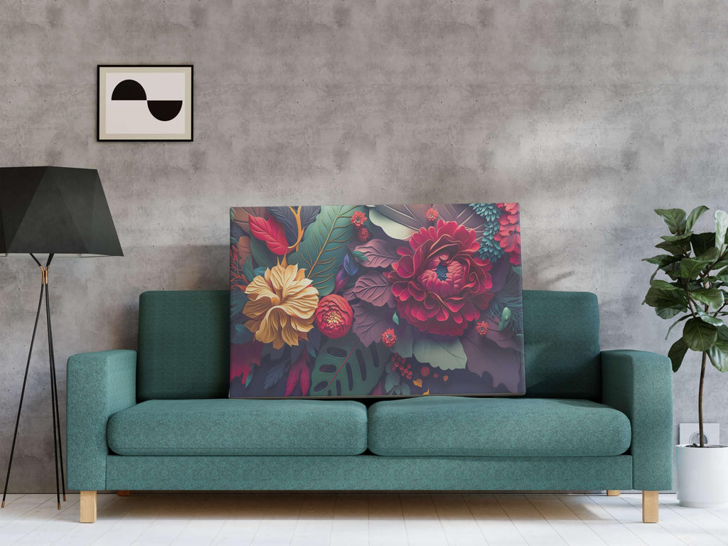 BLACKLUXE LIFESTYLE LTD Flower Paintings For Wall Decoration With Frame Canvas Painting For Living Room Bedroom Home Office & Hotels - BLACKLUXECRAFTS
