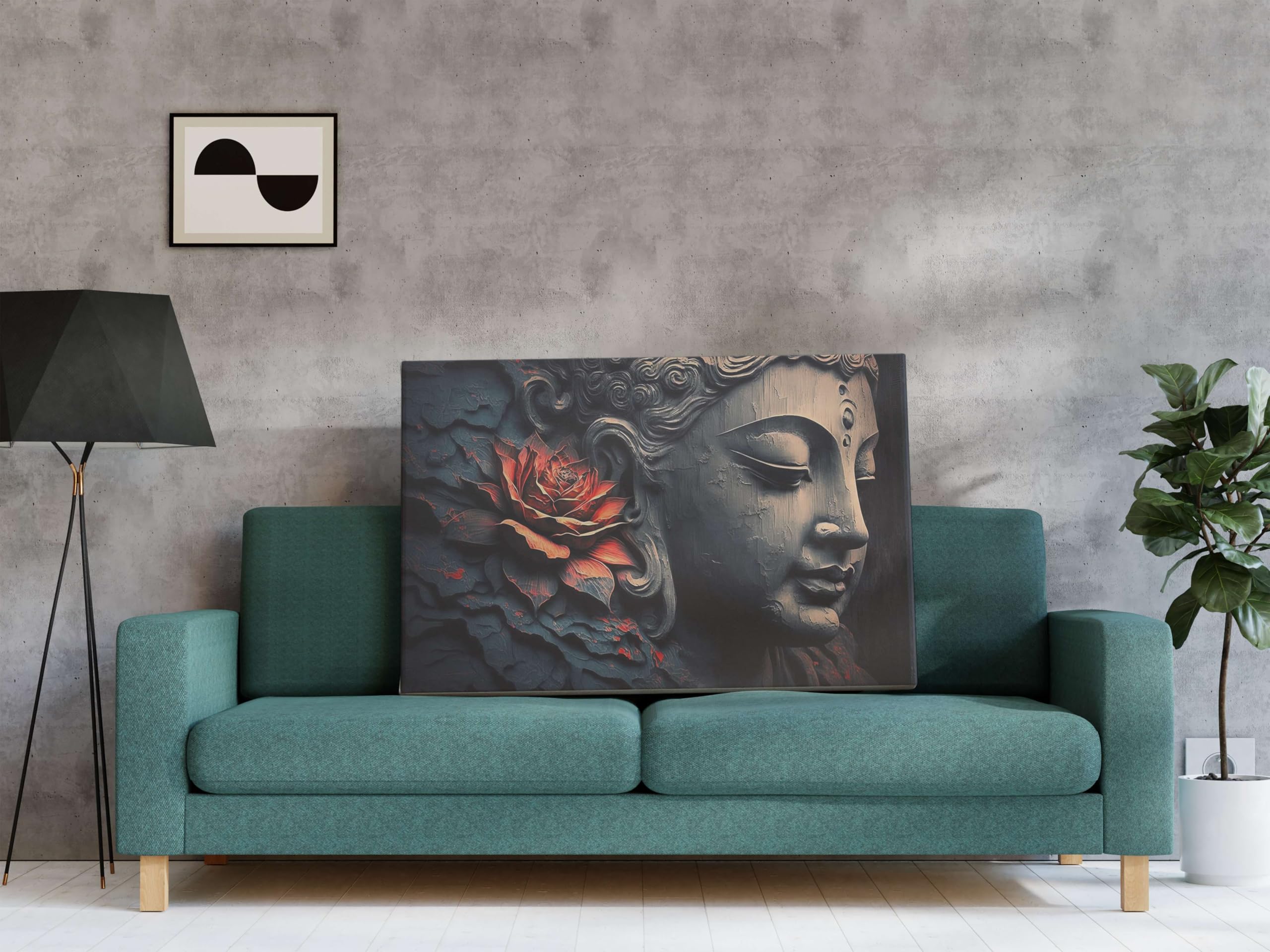 BLACKLUXE LIFESTYLE LTD Buddha Paintings For Wall Decoration With Frame Canvas Painting For Living Room Bedroom Home Office & Hotels - BLACKLUXECRAFTS