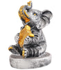 Silver Elephant Harp Figurine – Handcrafted Resin Musician Elephant Statue for Home Décor & Spiritual Gift (BLACKLUXE CRAFTS) - BLACKLUXECRAFTS