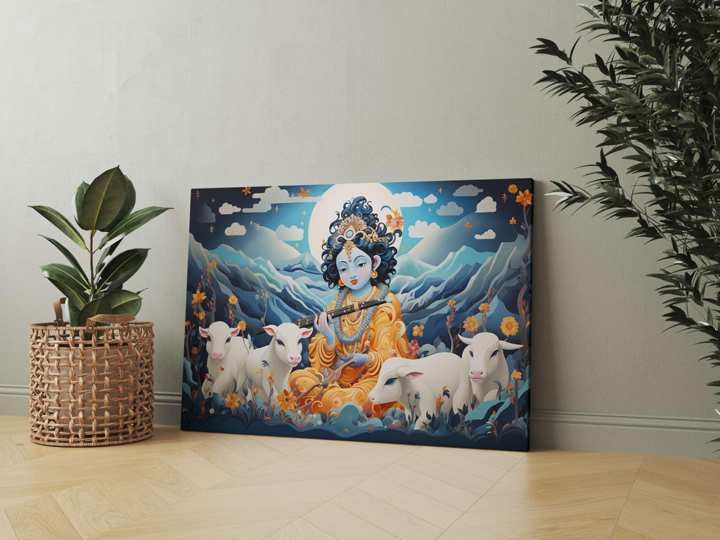BLACKLUXE LIFESTYLE LTD Radha Krishna Paintings For Wall Decoration With Frame Canvas Painting For Living Room Bedroom Home Office & Hotels - BLACKLUXECRAFTS