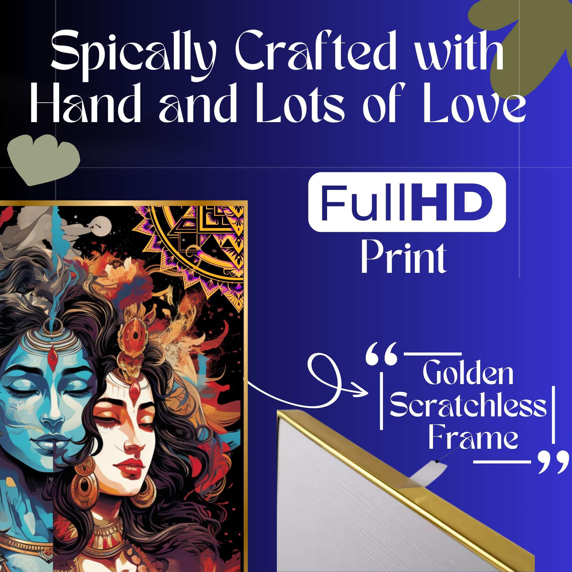 BLACKLUXE LIFESTYLE LTD Set of Two Wall Paintings for Wall Dacoration Golden Framed Wall Paintings for Living Room & Bedroom Wall Art for Home Decoration & Office Wall Décor - BLACKLUXECRAFTS