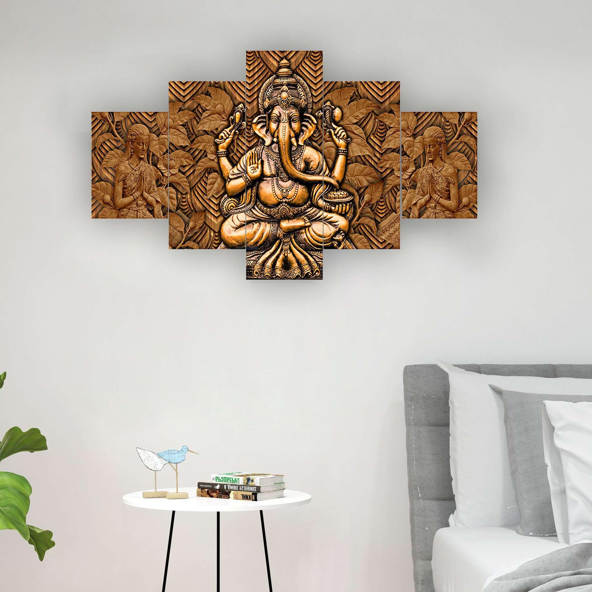 BLACKLUXE LIFESTYLE LTD Set of Five MDF Framed 3D Wall Painting for Home Decoration, Big Size Painting for Living Room, Bedroom (17x30 inches) WE 20 - BLACKLUXECRAFTS