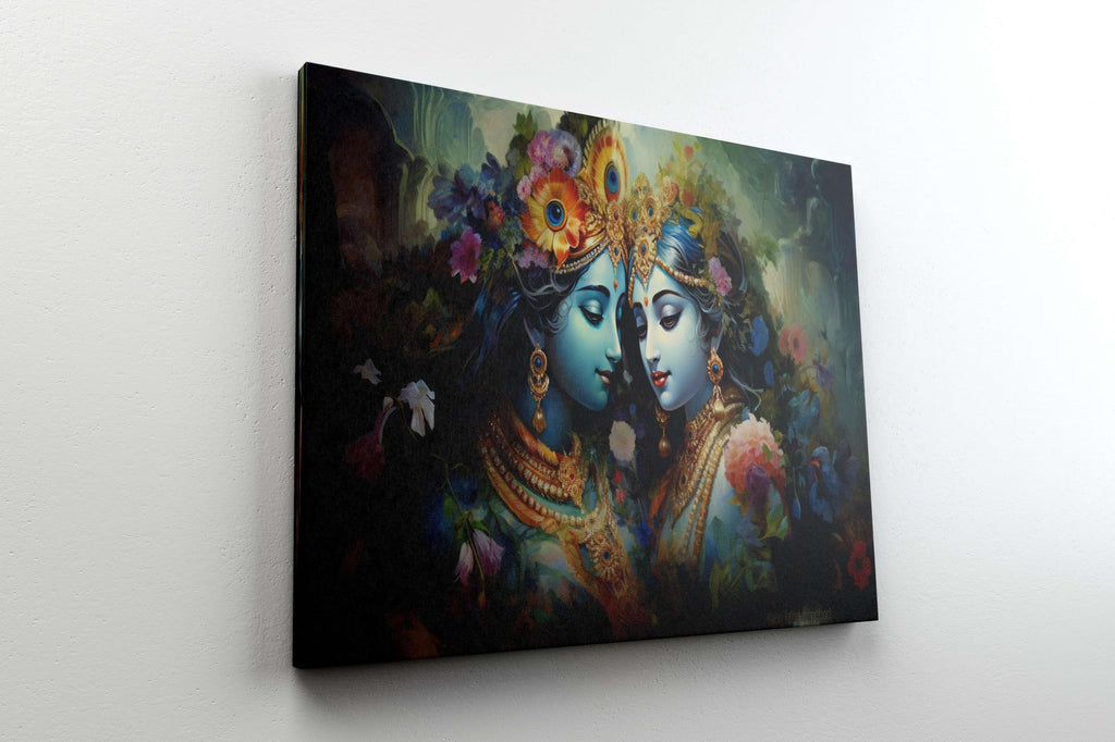 BLACKLUXE LIFESTYLE LTD Radha Krishna Paintings For Wall Decoration With Frame Canvas Painting For Living Room Bedroom Home Office & Hotels - BLACKLUXECRAFTS