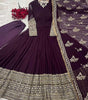 Maroon Anarkali Gown with Heavy Golden Embroidery & Dupatta | Designer Indian Pakistani Wedding Dress for Women (BLACKLUXE CRAFTS) - BLACKLUXECRAFTS