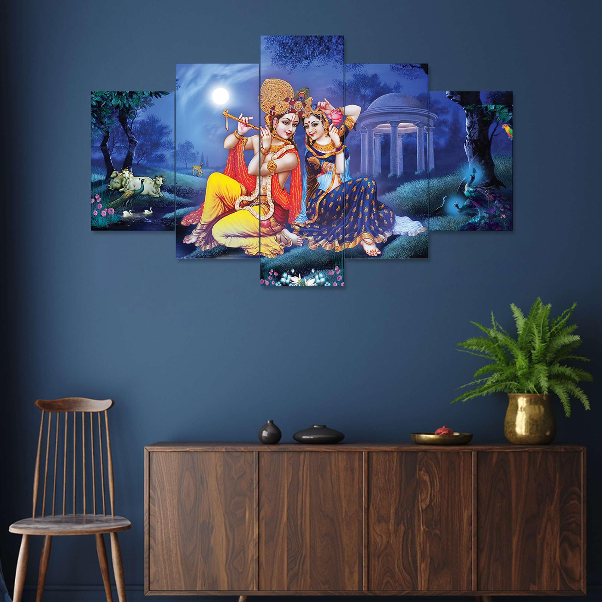 BLACKLUXE LIFESTYLE LTD Set of Five MDF Framed 3D Wall Painting for Home Decoration, Big Size Painting for Living Room, Bedroom (17x30 inches) WE 12 - BLACKLUXECRAFTS