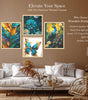 Peacock, Butterfly & Tropical Leaf Wall Art Set – Luxury Teal & Gold Floral Canvas Prints for Living Room, Bedroom & Office | Handmade Décor from India
( 36X24 Inches ) (BLACKLUXE CRAFTS) - BLACKLUXECRAFTS