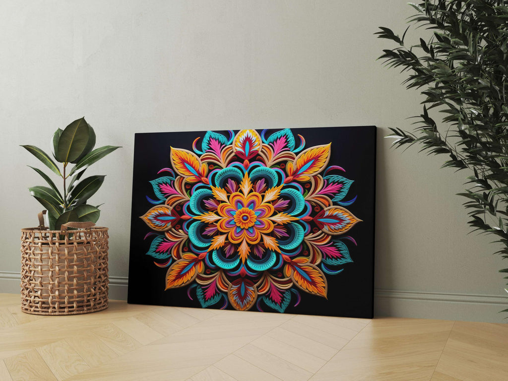 BLACKLUXE LIFESTYLE LTD Mandala Art Painting For Wall Decoration With Frame Canvas Painting For Living Room Bedroom Home Office & Hotels - BLACKLUXECRAFTS