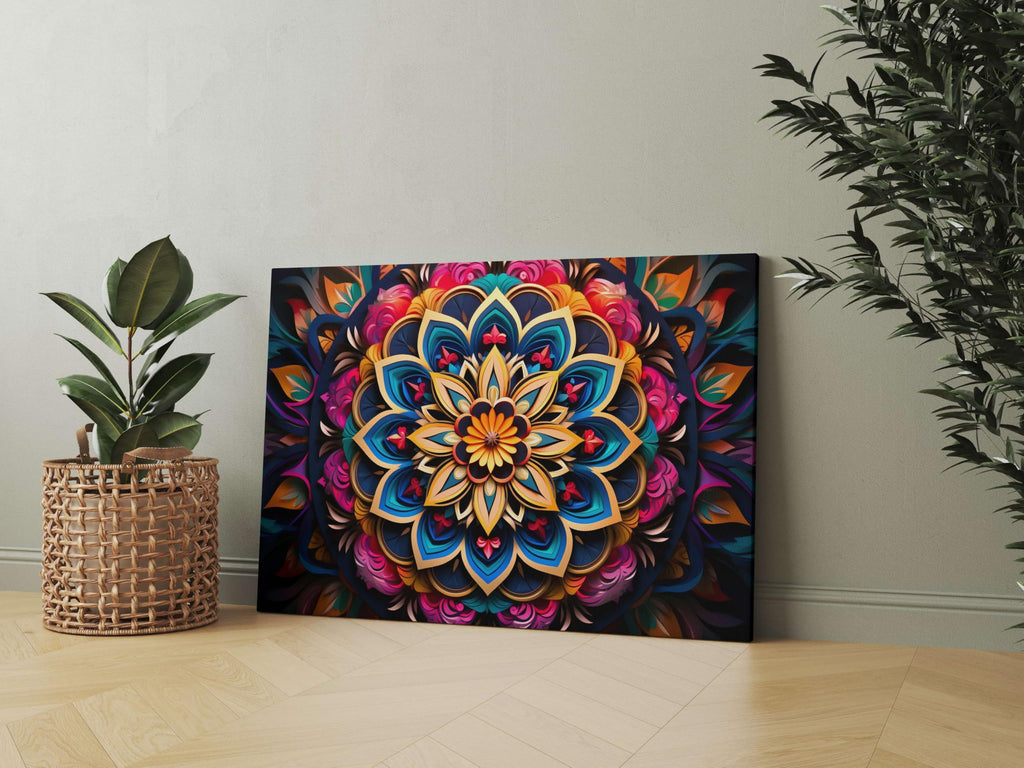 BLACKLUXE LIFESTYLE LTD Mandala Art Painting For Wall Decoration With Frame Canvas Painting For Living Room Bedroom Home Office & Hotels - BLACKLUXECRAFTS