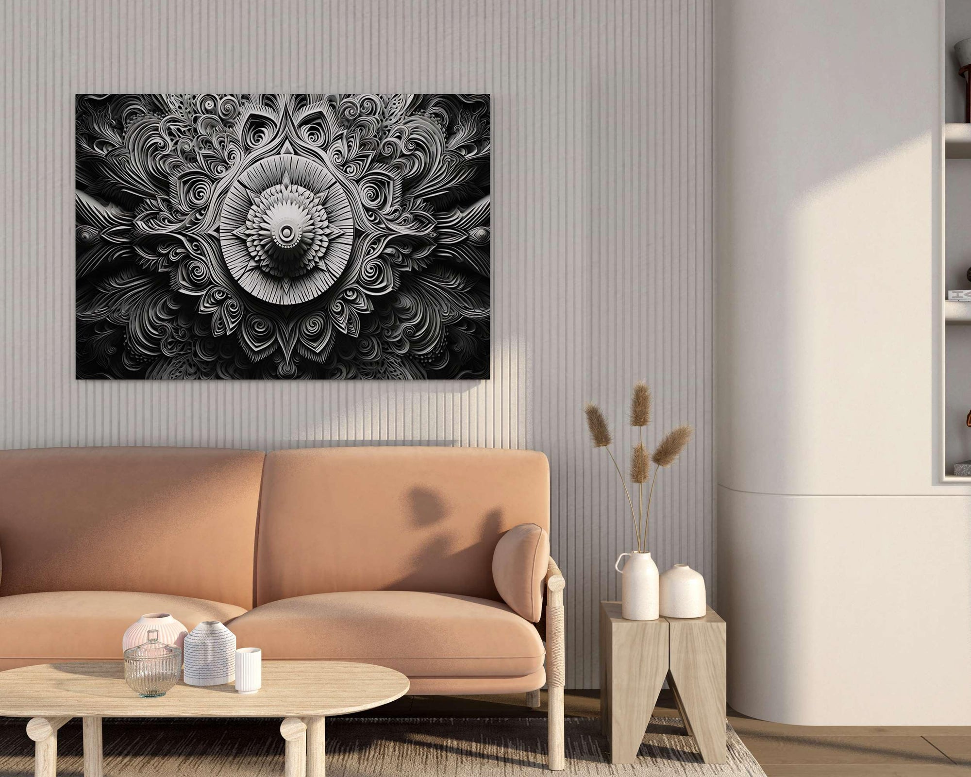 BLACKLUXE LIFESTYLE LTD Mandala Art Painting For Wall Decoration With Frame Canvas Painting For Living Room Bedroom Home Office & Hotels - BLACKLUXECRAFTS