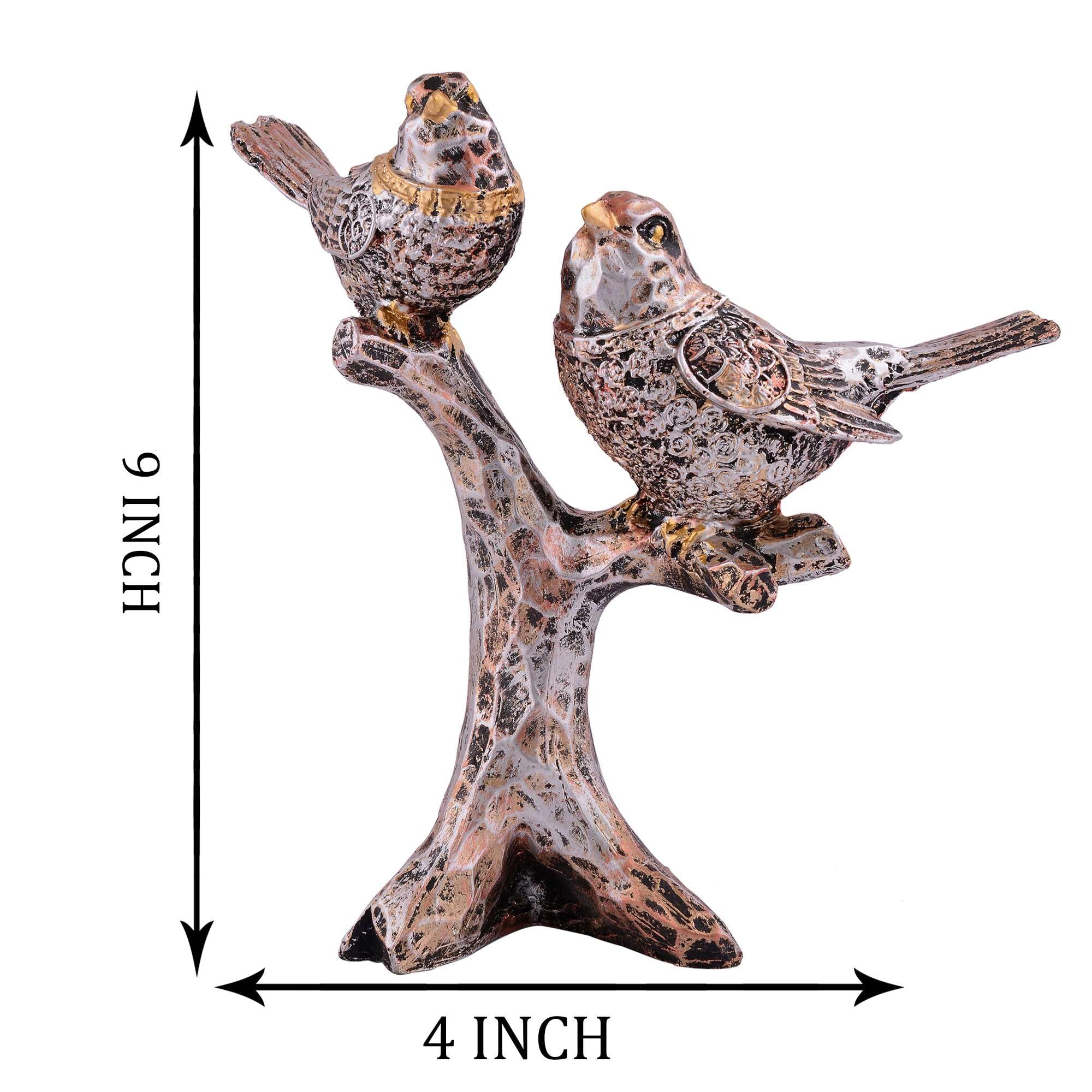 Antique Love Birds on Tree Branch – Elegant Resin Couple Figurine for Home, Living Room & Gift Décor (BLACKLUXE CRAFTS) - BLACKLUXECRAFTS