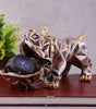 Geometric Bulldog Figurine Jewelry & Watch Holder – Resin Dog Statue with Golden Accents, Modern Decorative Storage Box for Home & Office (BLACKLUXE CRAFTS) - BLACKLUXECRAFTS