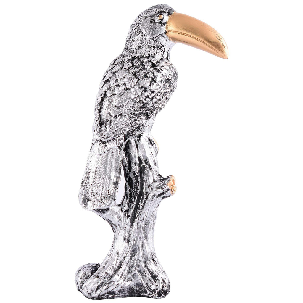 Handcrafted Toucan Bird Figurine – Resin Tropical Bird Statue with Golden Beak for Home & Office Décor (BLACKLUXE CRAFTS) - BLACKLUXECRAFTS