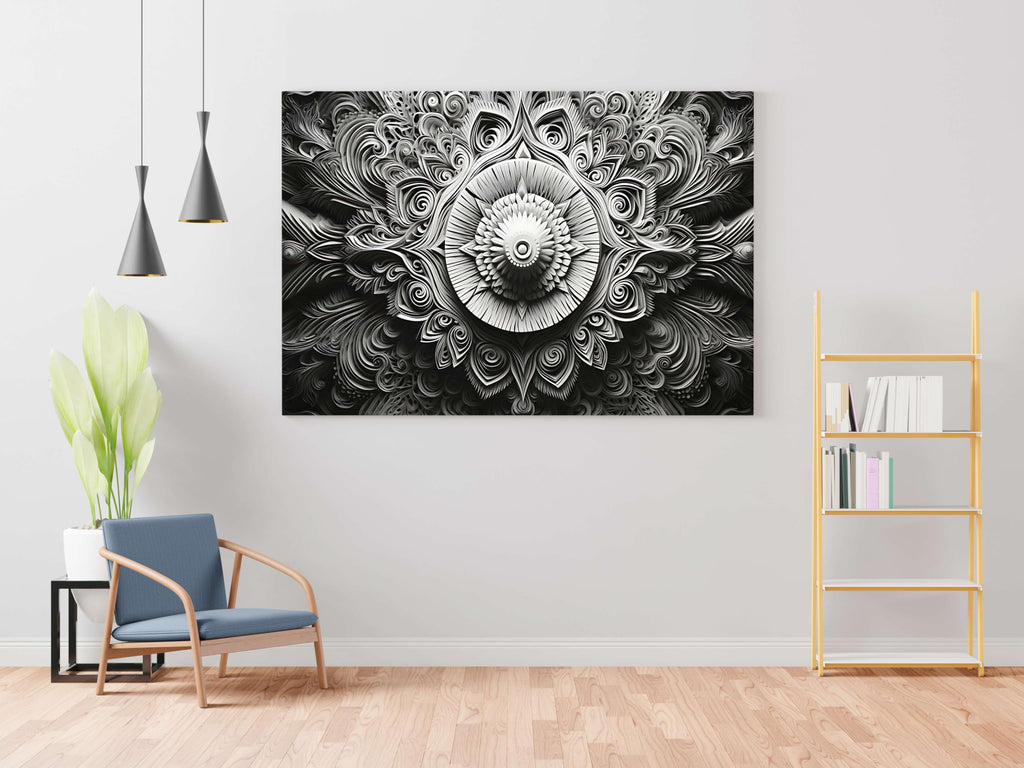 BLACKLUXE LIFESTYLE LTD Mandala Art Painting For Wall Decoration With Frame Canvas Painting For Living Room Bedroom Home Office & Hotels - BLACKLUXECRAFTS