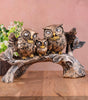 Antique Finish Owl Family Figurine on Tree Branch – Handcrafted Resin Owl Statue for Home Décor & Gifting (BLACKLUXE CRAFTS) - BLACKLUXECRAFTS
