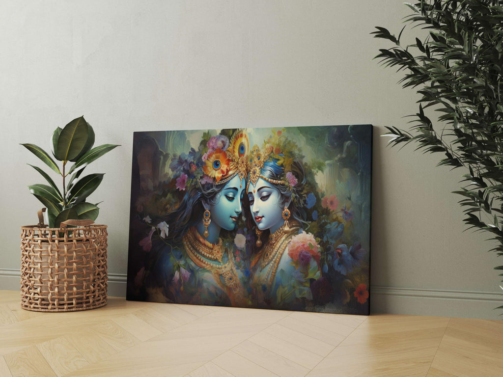 BLACKLUXE LIFESTYLE LTD Radha Krishna Paintings For Wall Decoration With Frame Canvas Painting For Living Room Bedroom Home Office & Hotels - BLACKLUXECRAFTS