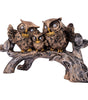 Antique Finish Owl Family Figurine on Tree Branch – Handcrafted Resin Owl Statue for Home Décor & Gifting (BLACKLUXE CRAFTS) - BLACKLUXECRAFTS