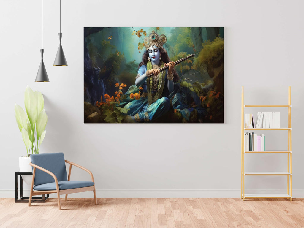 BLACKLUXE LIFESTYLE LTD Radha Krishna Paintings For Wall Decoration With Frame Canvas Painting For Living Room Bedroom Home Office & Hotels - BLACKLUXECRAFTS