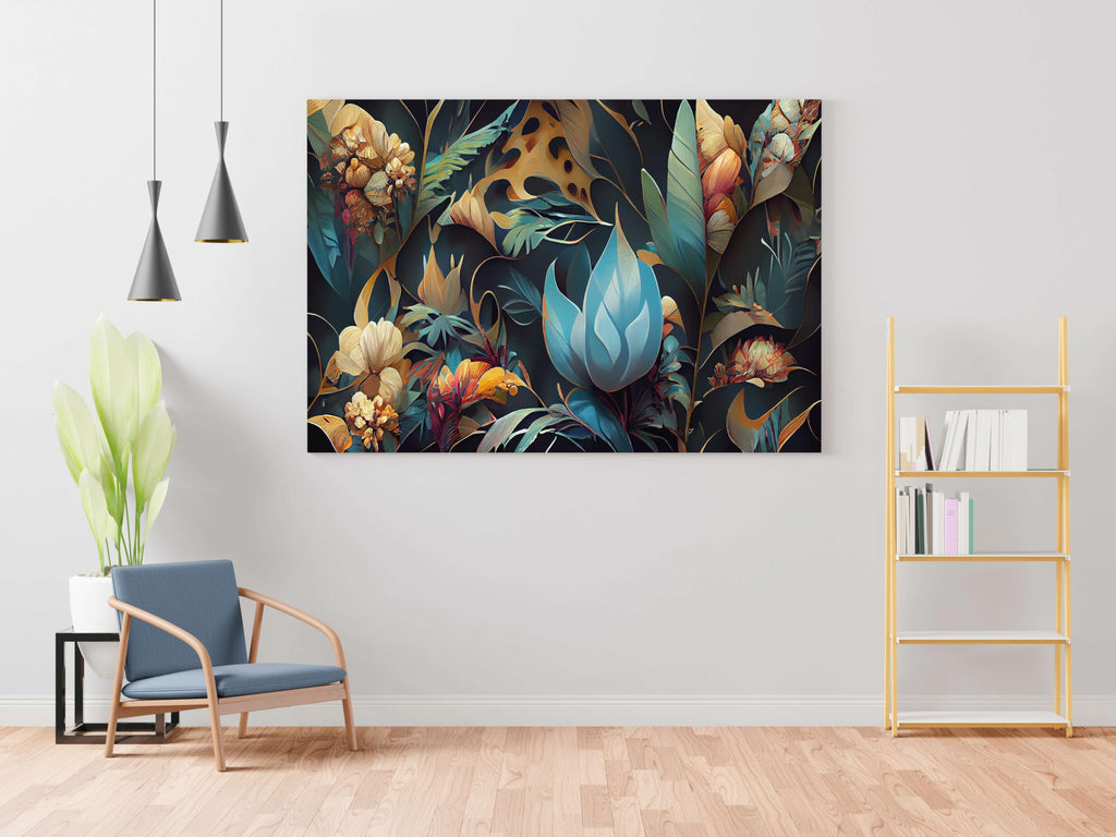 BLACKLUXE LIFESTYLE LTD Flower Paintings For Wall Decoration With Frame Canvas Painting For Living Room Bedroom Home Office & Hotels - BLACKLUXECRAFTS