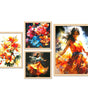Floral & Dance Wall Art Set – Vibrant Modern Canvas Prints | Handmade Indian Home Decor for Living Room, Bedroom & Office
( 36X24 Inches ) (BLACKLUXE CRAFTS) - BLACKLUXECRAFTS