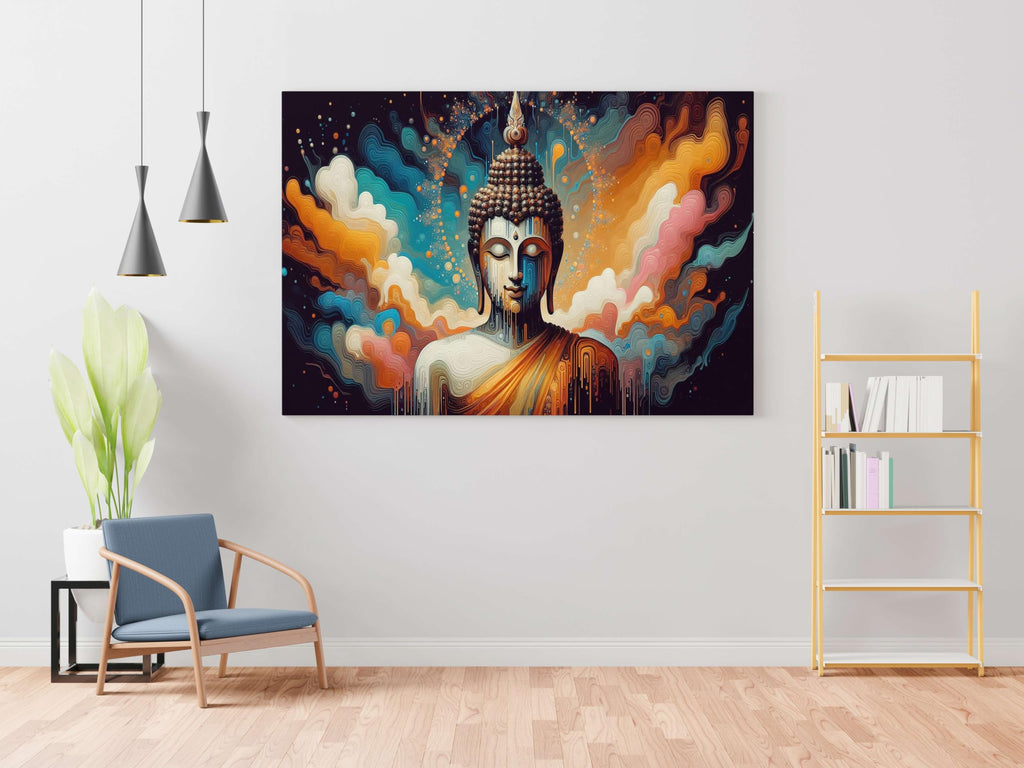 BLACKLUXE LIFESTYLE LTD Buddha Paintings For Wall Decoration With Frame Canvas Painting For Living Room Bedroom Home Office & Hotels - BLACKLUXECRAFTS