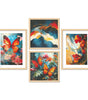 Butterfly & Abstract Wall Art Set – Colorful Butterfly Canvas Prints with Modern Abstract Mountain Painting | Vibrant Living Room & Bedroom Wall Decor 
( 36X24 Inches ) (BLACKLUXE CRAFTS) - BLACKLUXECRAFTS