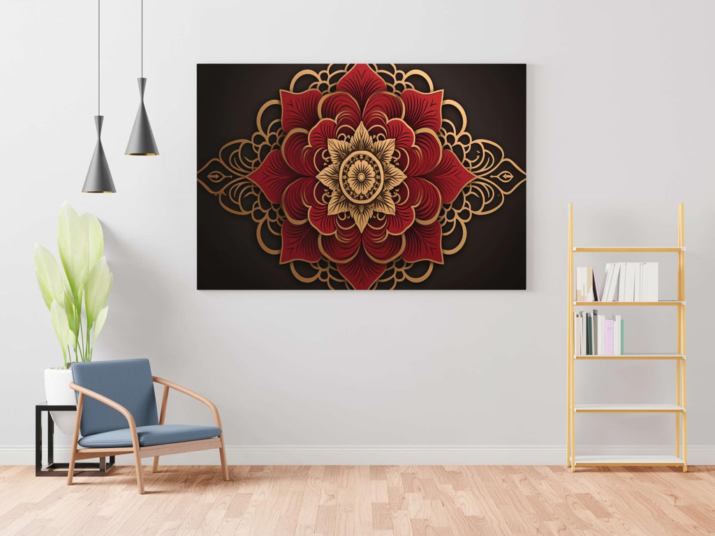 BLACKLUXE LIFESTYLE LTD Mandala Art Painting For Wall Decoration With Frame Canvas Painting For Living Room Bedroom Home Office & Hotels - BLACKLUXECRAFTS