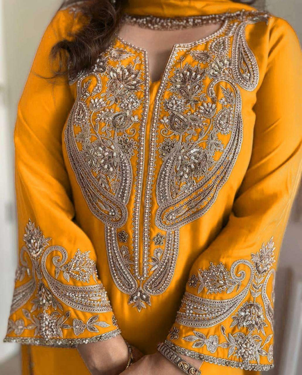 Mustard Yellow Embroidered Kurta Set with Dupatta – Festive & Wedding Party Wear Indian Outfit for Women
(BLACKLUXE CRAFTS) - BLACKLUXECRAFTS