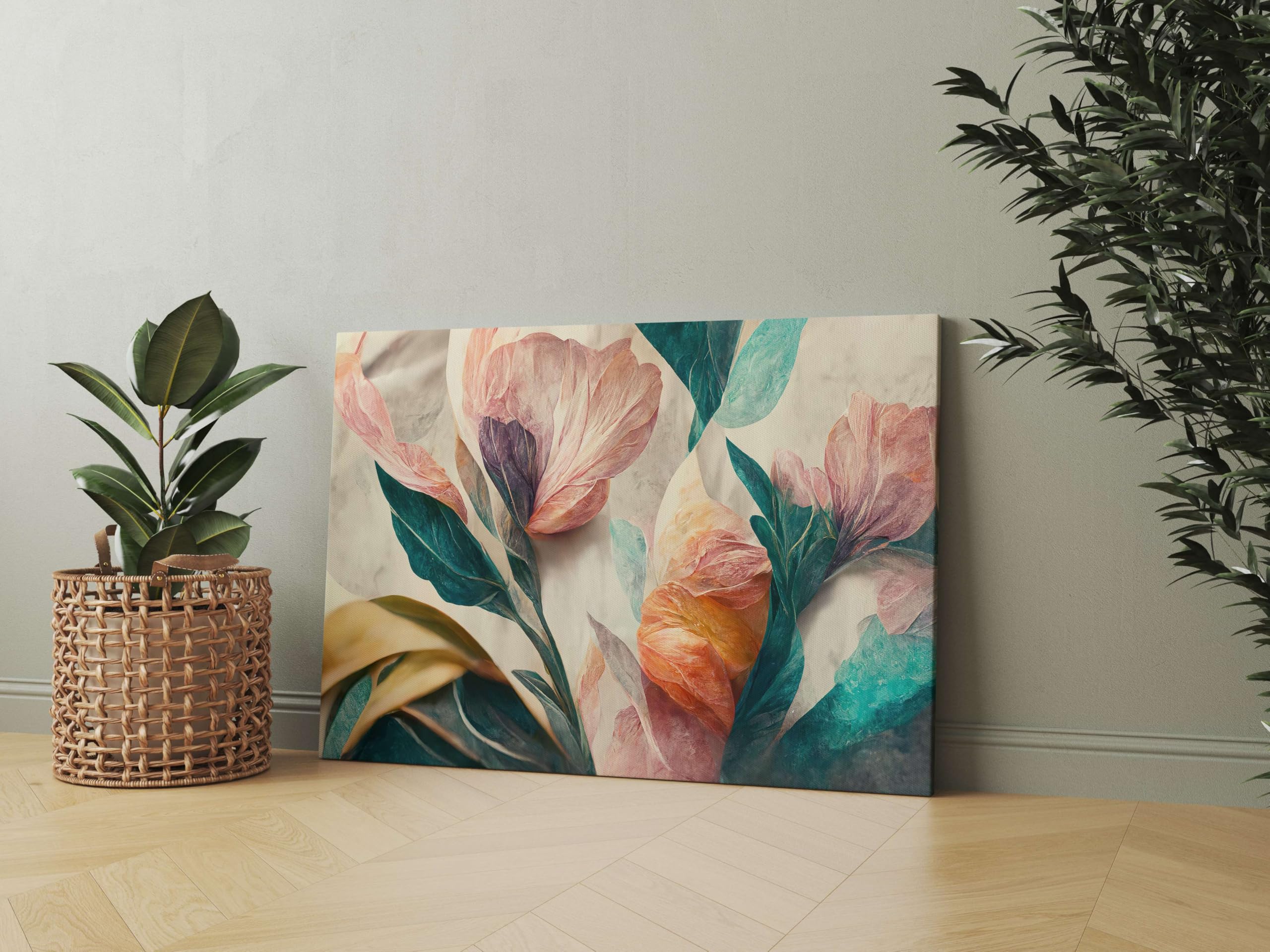 BLACKLUXE LIFESTYLE LTD Flower Paintings For Wall Decoration With Frame Canvas Painting For Living Room Bedroom Home Office & Hotels - BLACKLUXECRAFTS