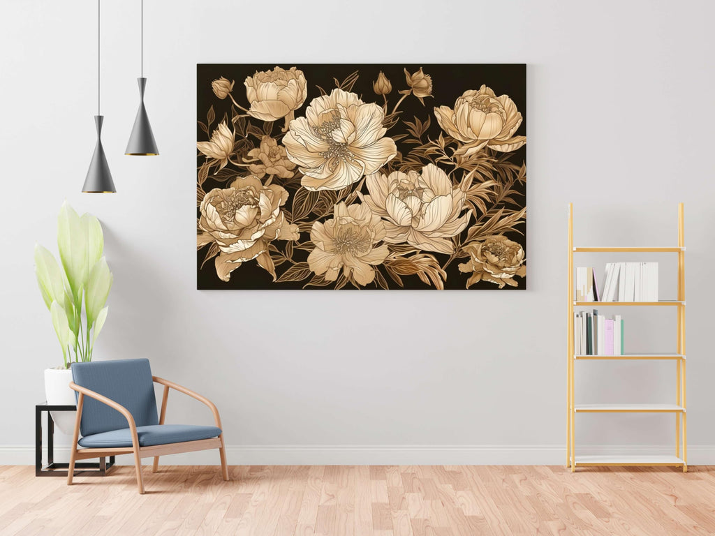 BLACKLUXE LIFESTYLE LTD Flower Paintings For Wall Decoration With Frame Canvas Painting For Living Room Bedroom Home Office & Hotels - BLACKLUXECRAFTS