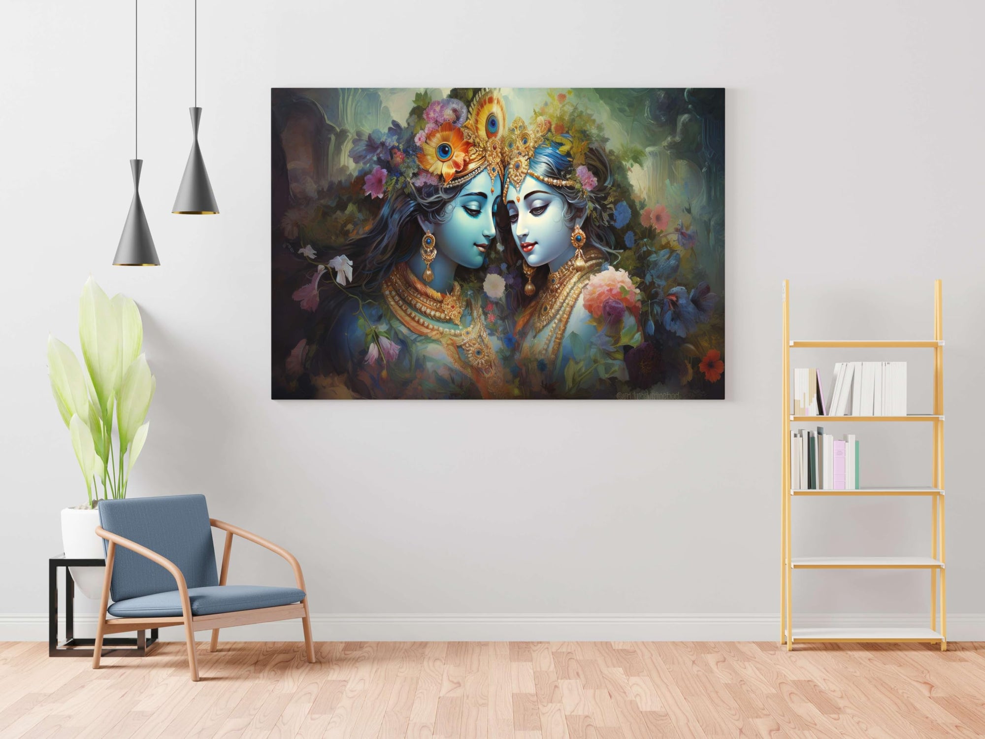 BLACKLUXE LIFESTYLE LTD Radha Krishna Paintings For Wall Decoration With Frame Canvas Painting For Living Room Bedroom Home Office & Hotels - BLACKLUXECRAFTS