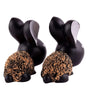 Handmade Black & Gold Bunny Figurines – Cute Resin Rabbit Pair Decorative Sculptures for Modern Home, Office & Tabletop Decor (BLACKLUXE CRAFTS) - BLACKLUXECRAFTS