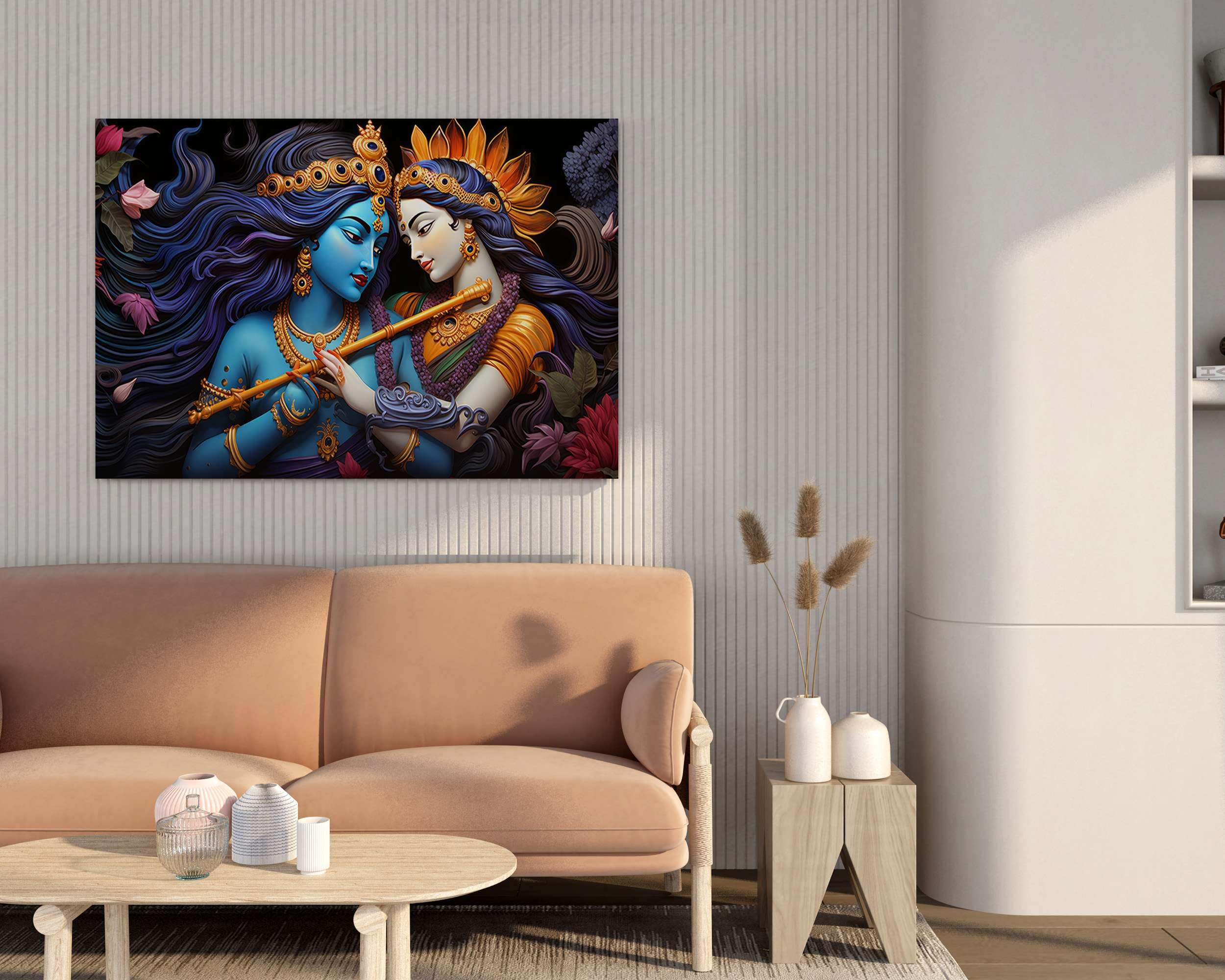 BLACKLUXE LIFESTYLE LTD Radha Krishna Paintings For Wall Decoration With Frame Canvas Painting For Living Room Bedroom Home Office & Hotels - BLACKLUXECRAFTS