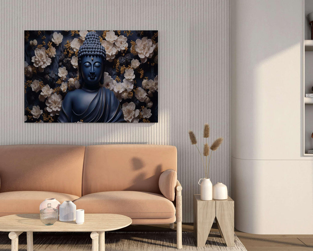 BLACKLUXE LIFESTYLE LTD Buddha Paintings For Wall Decoration With Frame Canvas Painting For Living Room Bedroom Home Office & Hotels - BLACKLUXECRAFTS