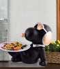 Black Dog Figurine with Tray – Handcrafted Resin Puppy Statue Candy & Snack Holder for Modern Home Décor (BLACKLUXE CRAFTS) - BLACKLUXECRAFTS