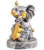 Silver Elephant Guitar Figurine – Handcrafted Resin Elephant Musician Statue for Home Décor & Lucky Gift (BLACKLUXE CRAFTS) - BLACKLUXECRAFTS