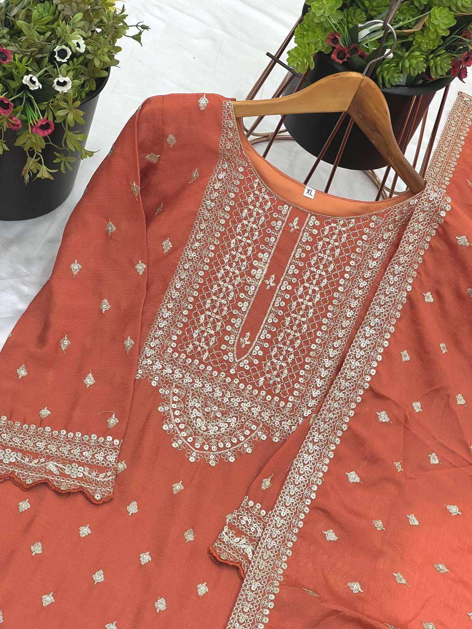 Embroidered Sharara Suit with Dupatta – Designer Party Wear Indian Outfit for Women (BLACKLUXE CRAFTS) - BLACKLUXECRAFTS