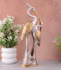 Handmade Crane Couple Resin Sculpture – Luxury Golden Silver Bird Figurine for Home Decor, Living Room & Office Decoration Gift (BLACKLUXE CRAFTS) - BLACKLUXECRAFTS