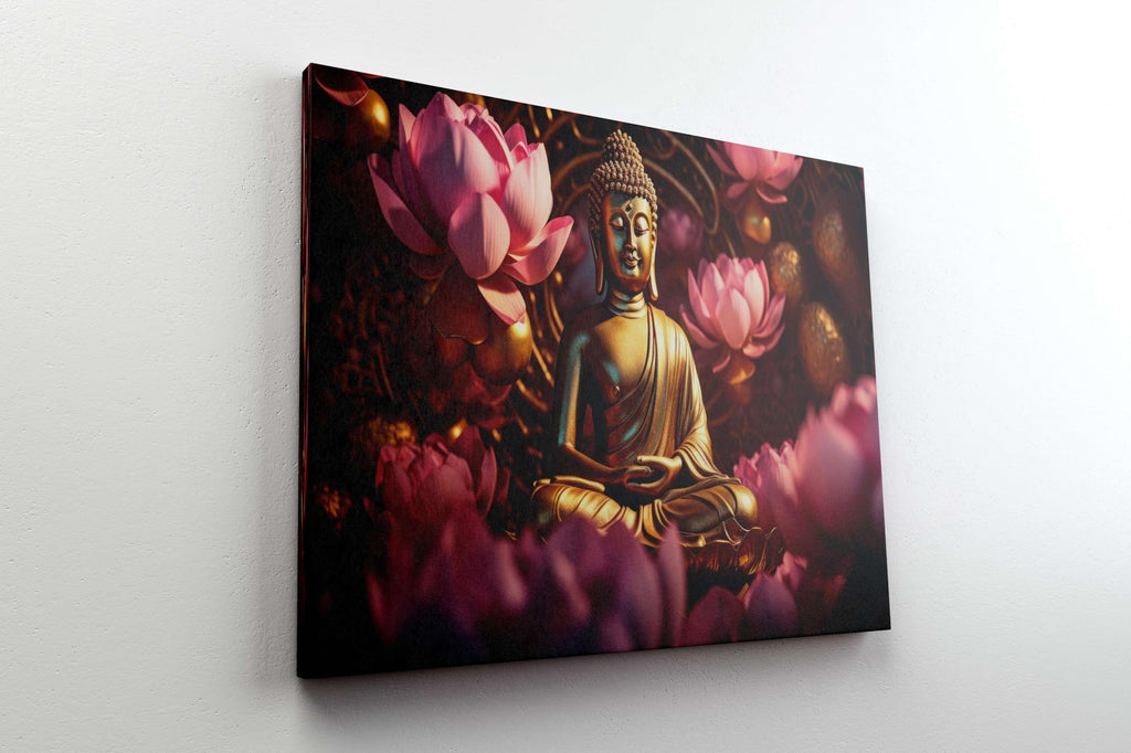 BLACKLUXE LIFESTYLE LTD Buddha Paintings For Wall Decoration With Frame Canvas Painting For Living Room Bedroom Home Office & Hotels - BLACKLUXECRAFTS
