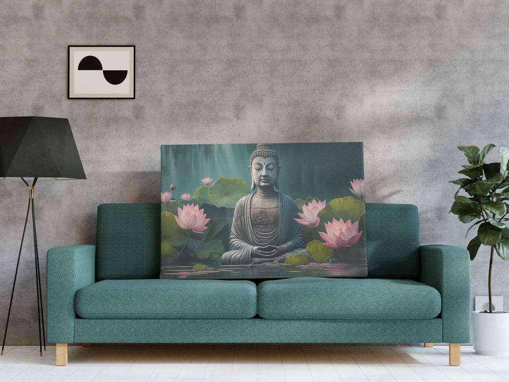 BLACKLUXE LIFESTYLE LTD Buddha Paintings For Wall Decoration With Frame Canvas Painting For Living Room Bedroom Home Office & Hotels - BLACKLUXECRAFTS