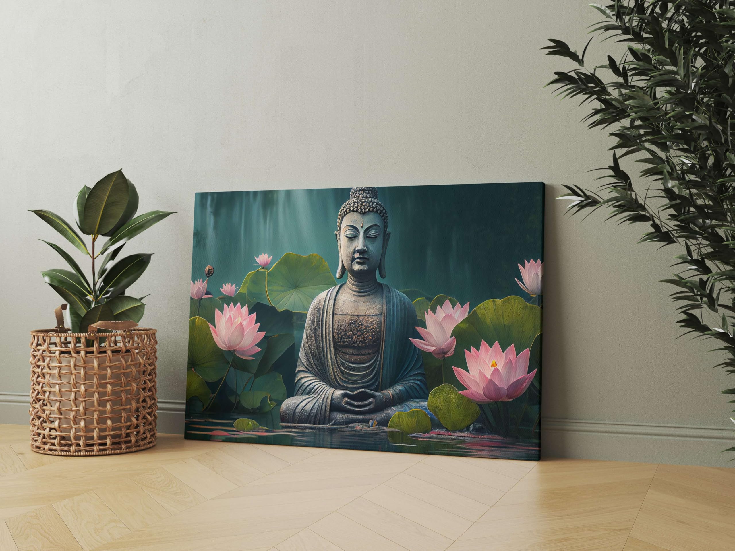 BLACKLUXE LIFESTYLE LTD Buddha Paintings For Wall Decoration With Frame Canvas Painting For Living Room Bedroom Home Office & Hotels - BLACKLUXECRAFTS