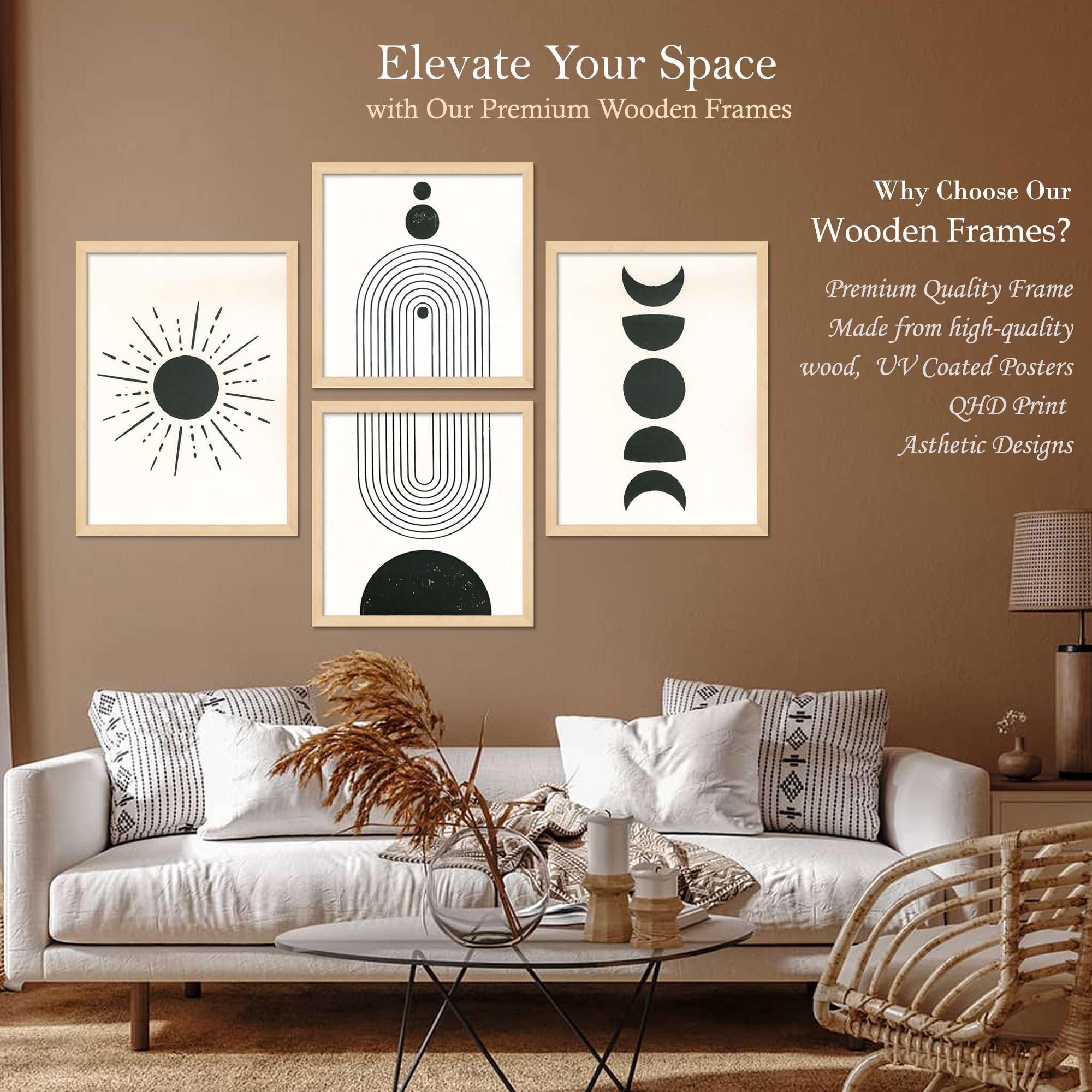 Minimalist Geometric Wall Art Set of 4 | Black and White Abstract Prints | Modern Framed Artwork for Living Room, Bedroom & Office Decor
( 36X24 Inches ) (BLACKLUXE CRAFTS) - BLACKLUXECRAFTS