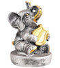 Silver Elephant Harp Figurine – Handcrafted Resin Musician Elephant Statue for Home Décor & Spiritual Gift (BLACKLUXE CRAFTS) - BLACKLUXECRAFTS
