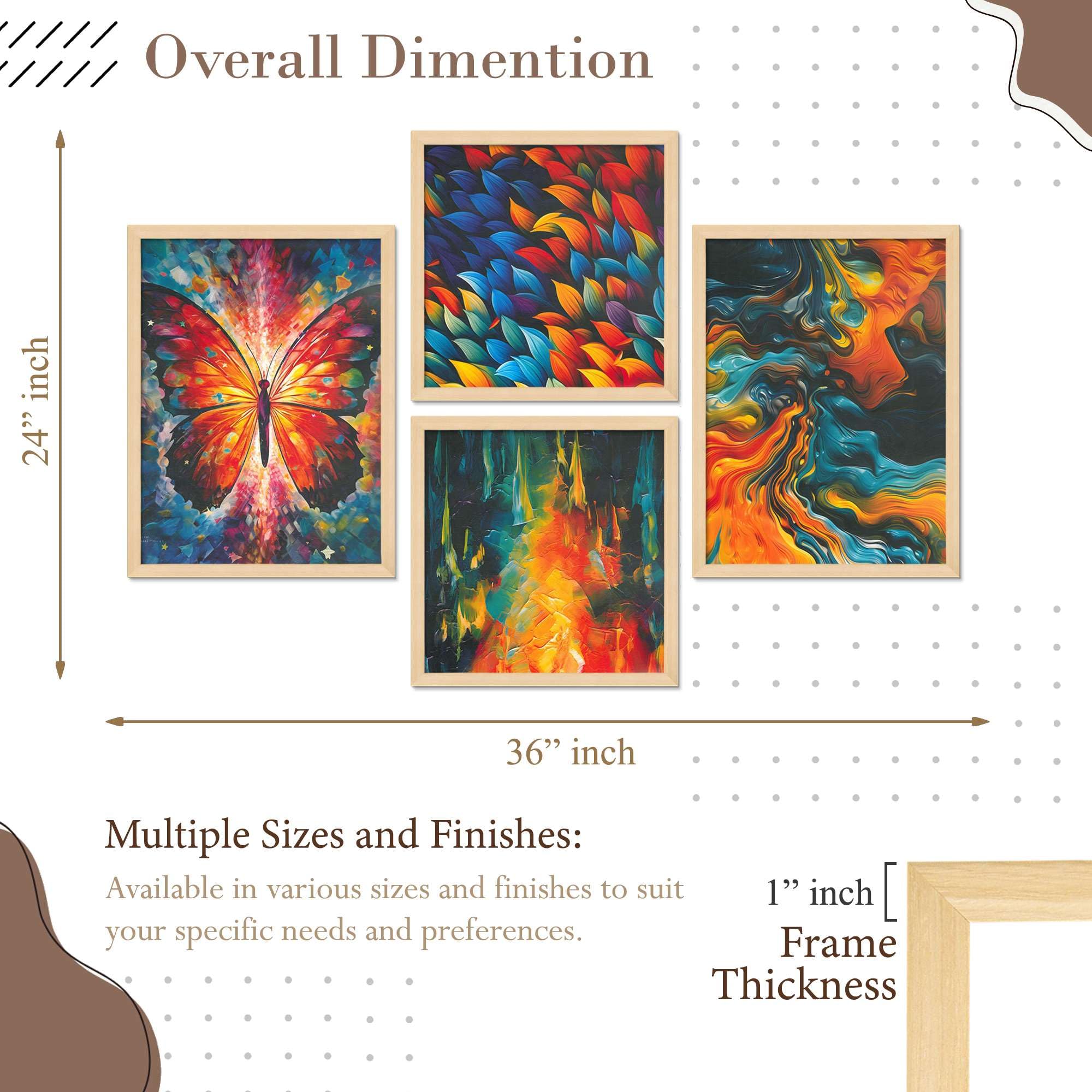 Abstract Butterfly & Colorful Wall Art Set – Modern Canvas Prints | Handmade Indian Home Decor for Living Room, Bedroom & Office
( 36X24 Inches ) (BLACKLUXE CRAFTS) - BLACKLUXECRAFTS