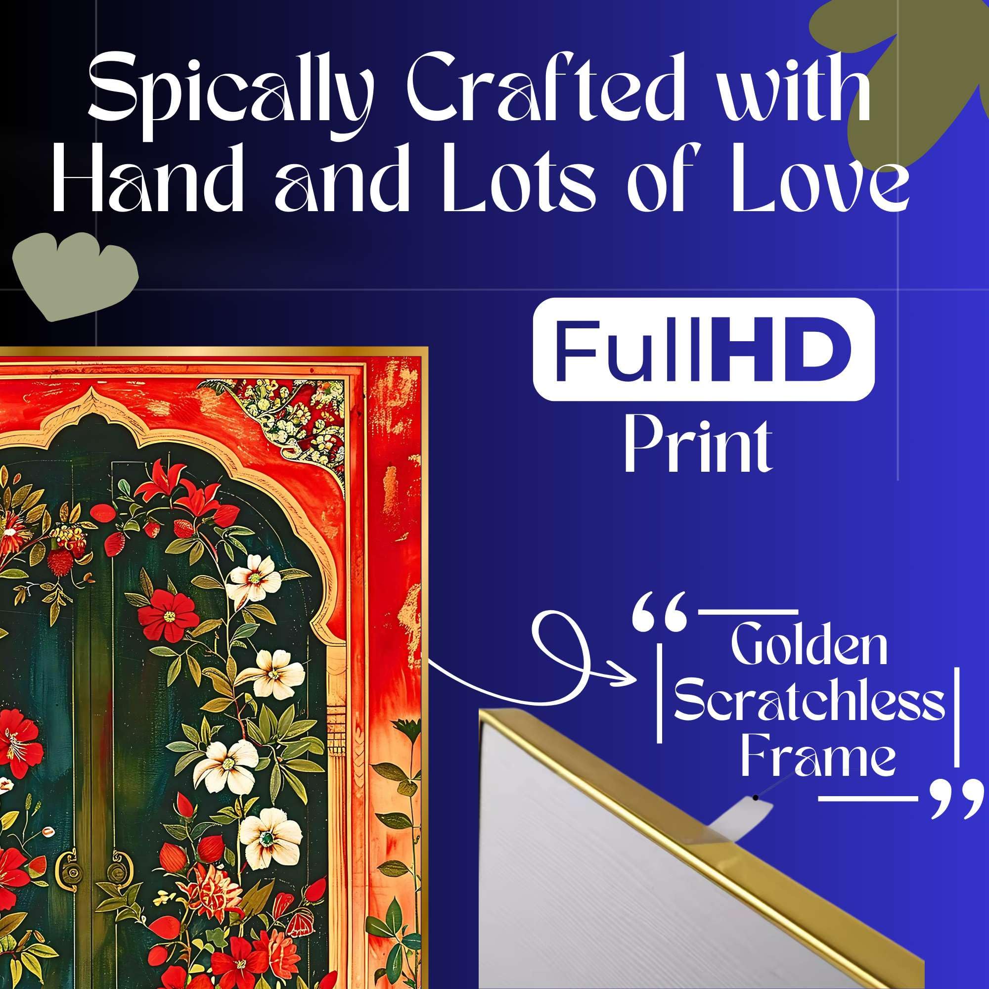 BLACKLUXE LIFESTYLE LTD Set of Six Wall Paintings for Wall Dacoration Golden Framed Wall Paintings for Living Room & Bedroom Wall Art for Home Decoration & Office Wall Décor - BLACKLUXECRAFTS