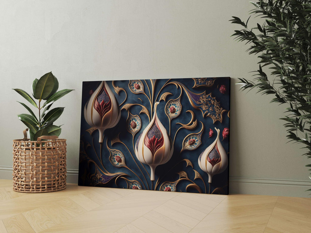 BLACKLUXE LIFESTYLE LTD Flower Paintings For Wall Decoration With Frame Canvas Painting For Living Room Bedroom Home Office & Hotels - BLACKLUXECRAFTS