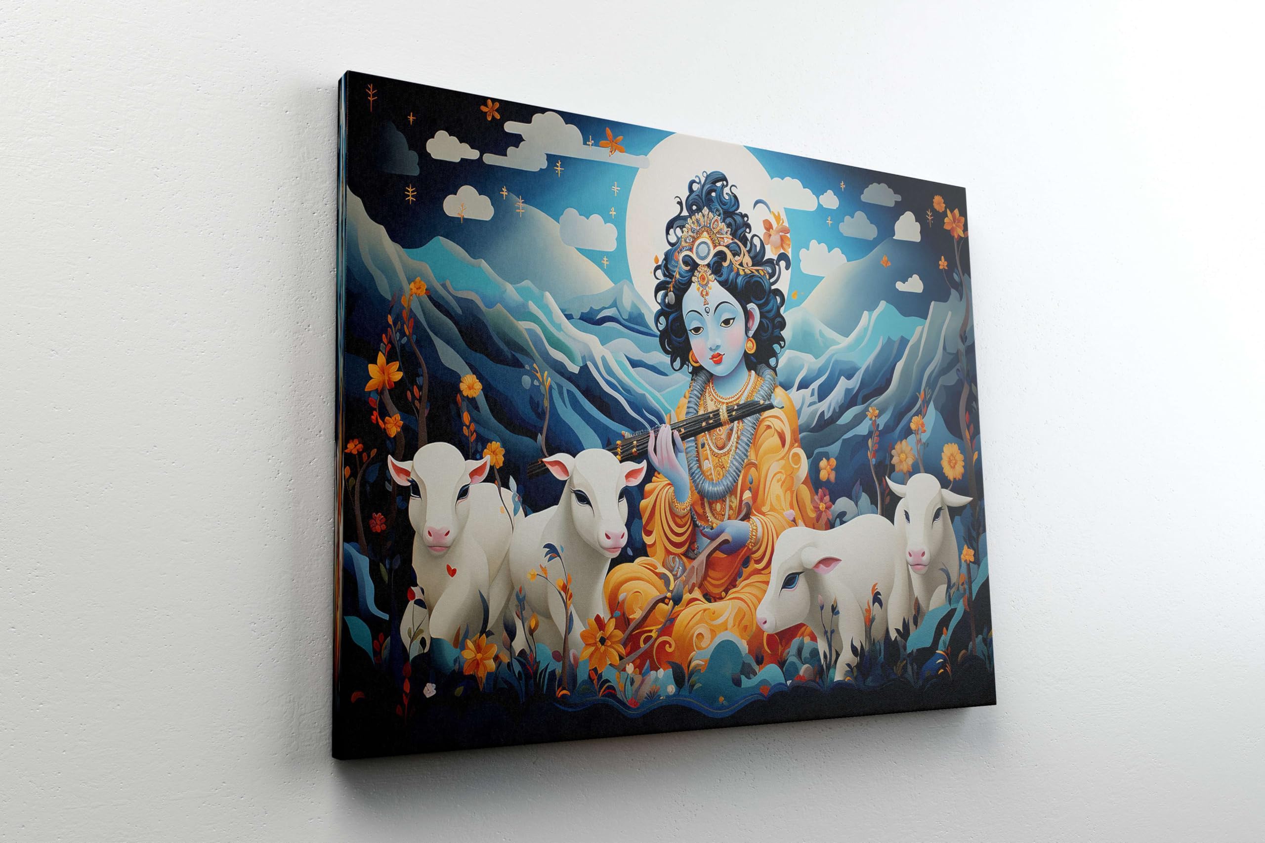 BLACKLUXE LIFESTYLE LTD Radha Krishna Paintings For Wall Decoration With Frame Canvas Painting For Living Room Bedroom Home Office & Hotels - BLACKLUXECRAFTS